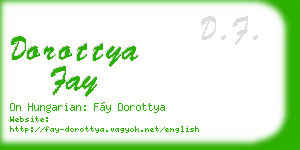 dorottya fay business card