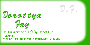 dorottya fay business card